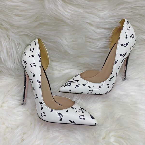 Melody Print Pointy Toe D‘Orsay Stiletto Pumps High Heel