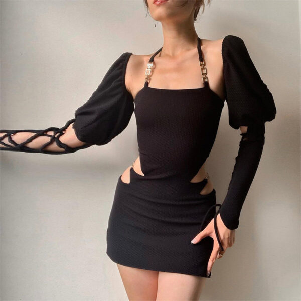 Hollow Waist Niche Dress – Stylish Ins Cutout Design