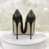 Brown Crocodile Effect Women Sexy Pointy Toe High Heel