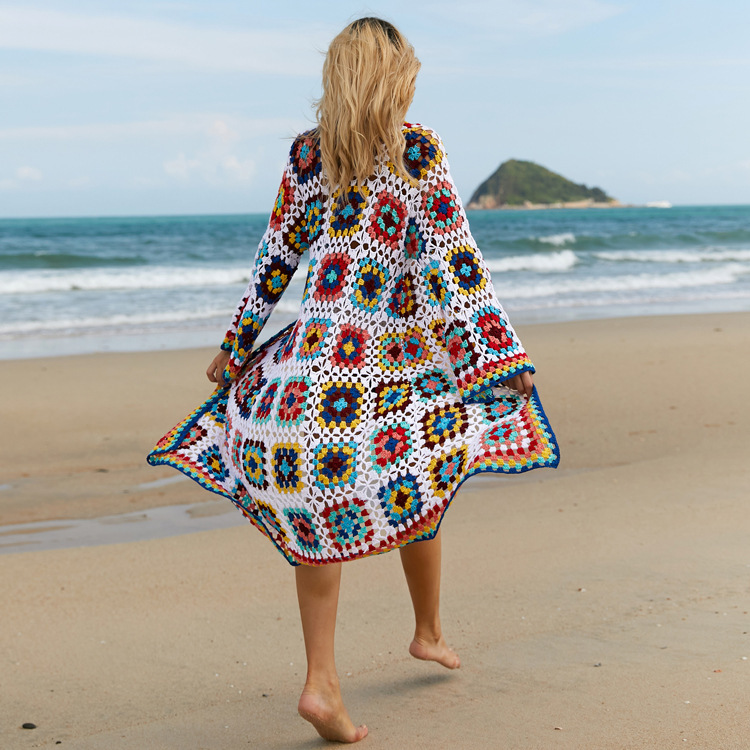 Beach Coat Hollow Party Cardigan Dress - Image 3