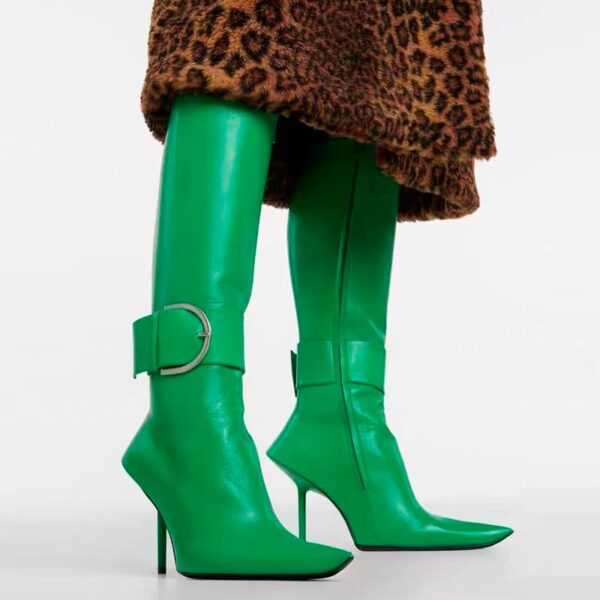 Knee High Pointed Toe Boots – Women’s Zipper Fashion Boots