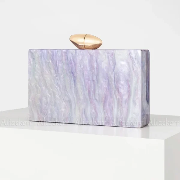 colored acrylic evening clutch bag stylish party purse