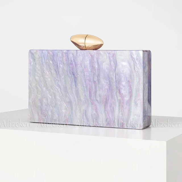 colored acrylic evening clutch bag stylish party purse