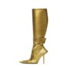 knee high pointed toe boots women’s zipper fashion footwear