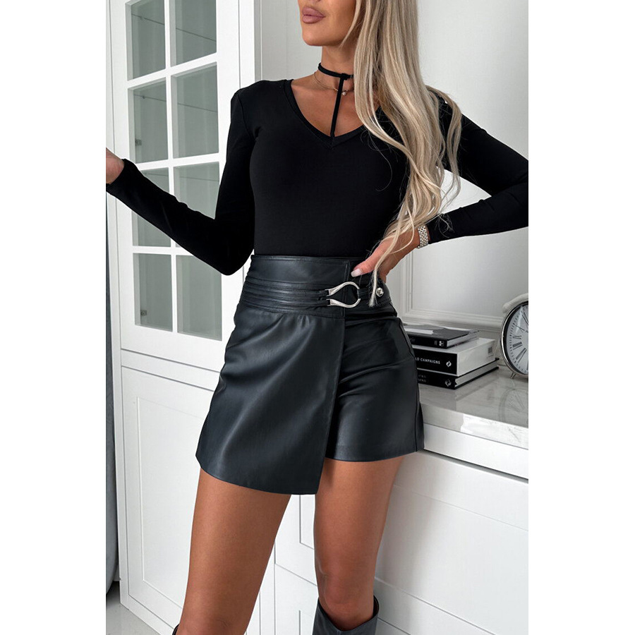 casual leather shorts for women fashion everyday wear