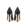 Leather Black Polka Dot High-Heeled