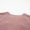Light Pink Mixed Texture Knit Button V Neck Sweater Cardigan