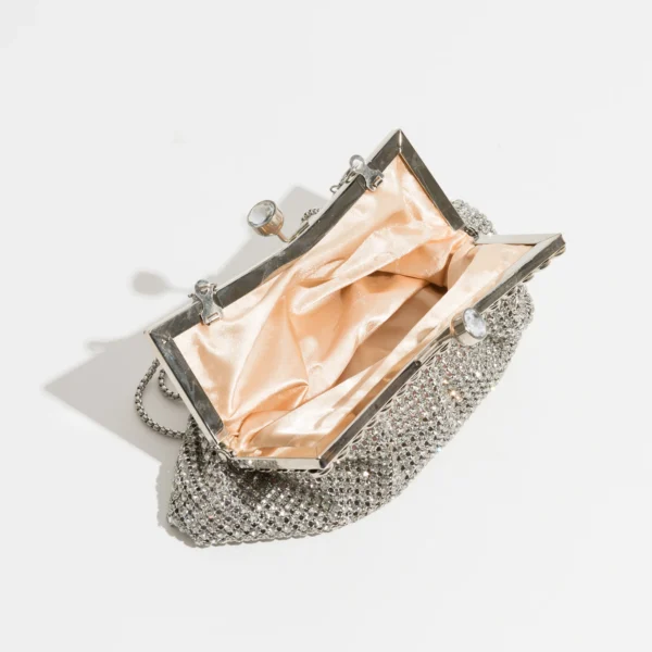 Rhinestone Chain Crossbody Purse – Stylish Beaded Evening Bag