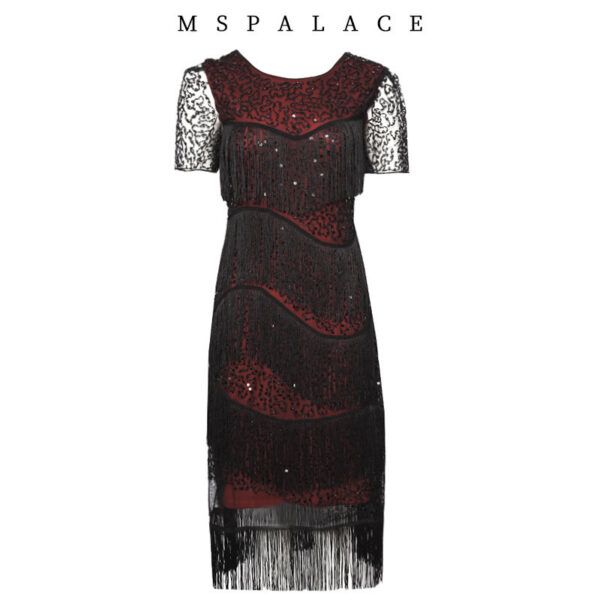 Sequined Tassel Gatsby Dinner Party Dress – Sexy Nightclub Style