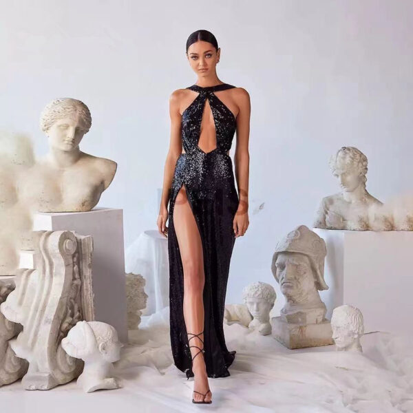 Sequin Irregular Party Dress – Elegant Designer Evening Dress | Fashiozen sequin irregular party dress for women elegant designer evening dress