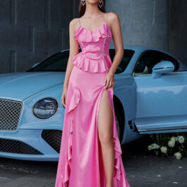 Luxury Sequins Ruffled Design Dress – Premium Evening Statement Wear