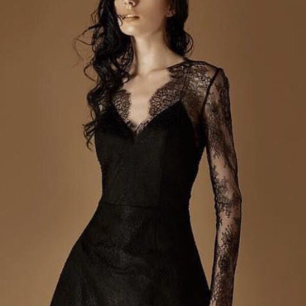 Annual Party Dress Slim A-Line Skirt Lace Dress