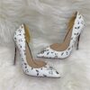 White 10cm Heel
