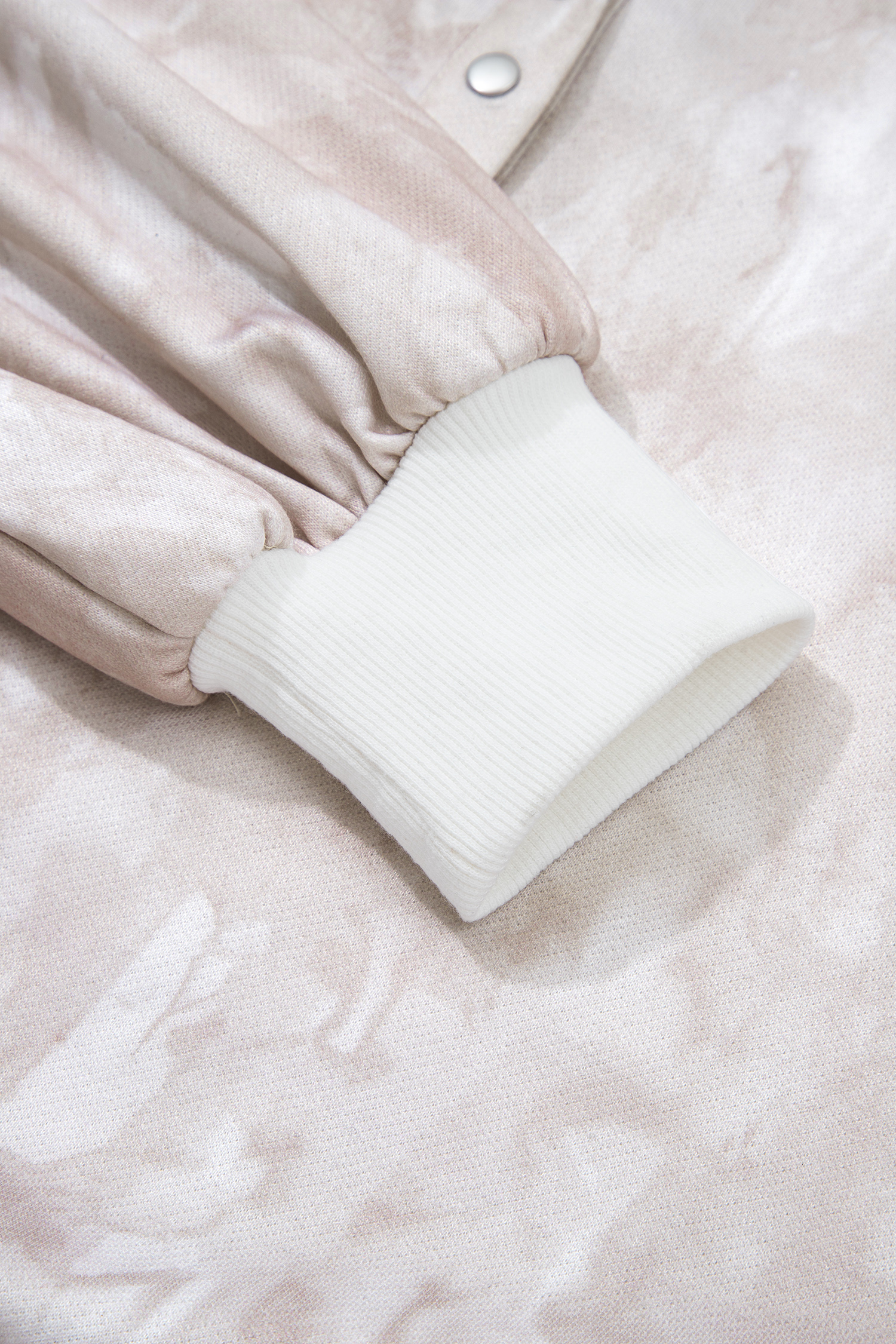 White Abstract Woodland Print Balloon Sleeve Pullover Drawstring Mini Skort Set - Image 11