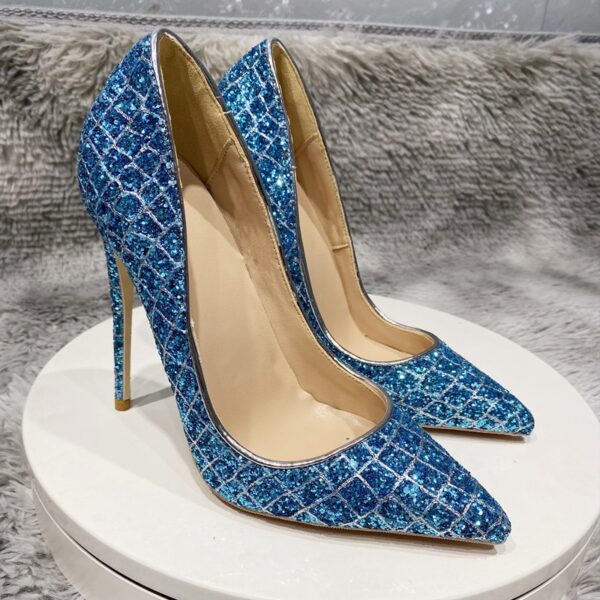 shimmering crocodile pattern pointed heels for events
