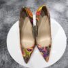 Art Painting Printed Women Partent Stiletto High Heels
