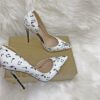 Melody Print Pointy Toe D‘Orsay Stiletto Pumps High Heel