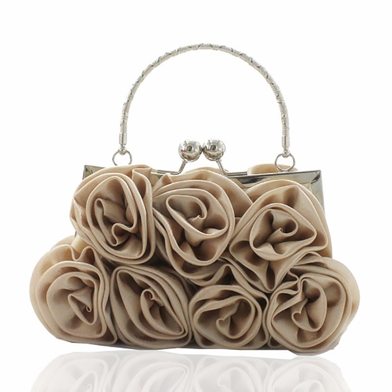 Rose Banquet Evening Bag – Floral Bridal Clutch - Image 2