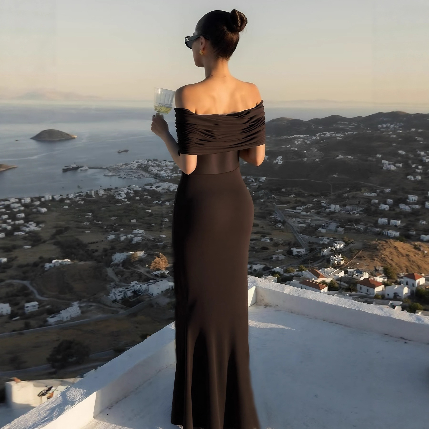 Sleeveless Pleated Party Dress For Women - Image 4