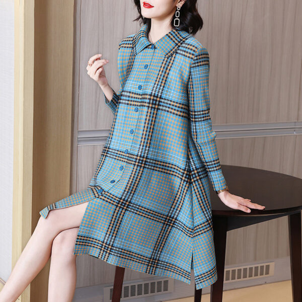 Houndstooth Print Dress – Fashionable Personality Design