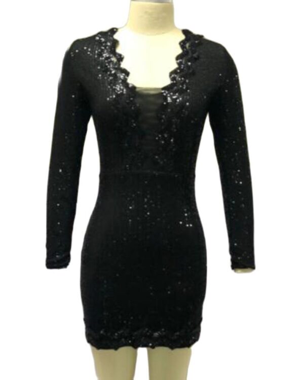 Sequin Mesh Irregular Party Dress – Elegant Designer Cocktail Dress