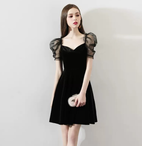 Party French Dress Short Style Looks Thin - Image 5