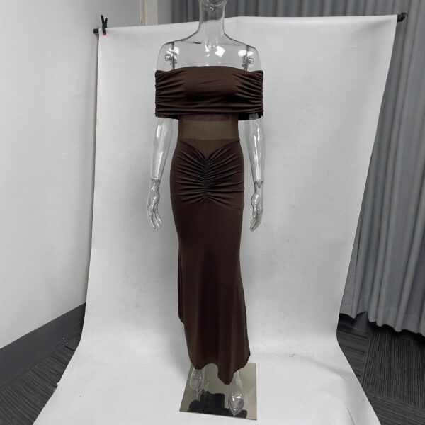 Sleeveless Pleated Party Dress – Elegant Women’s Evening Dress