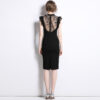 Hollow Lace Patchwork Dress – Fashionable Design for Women