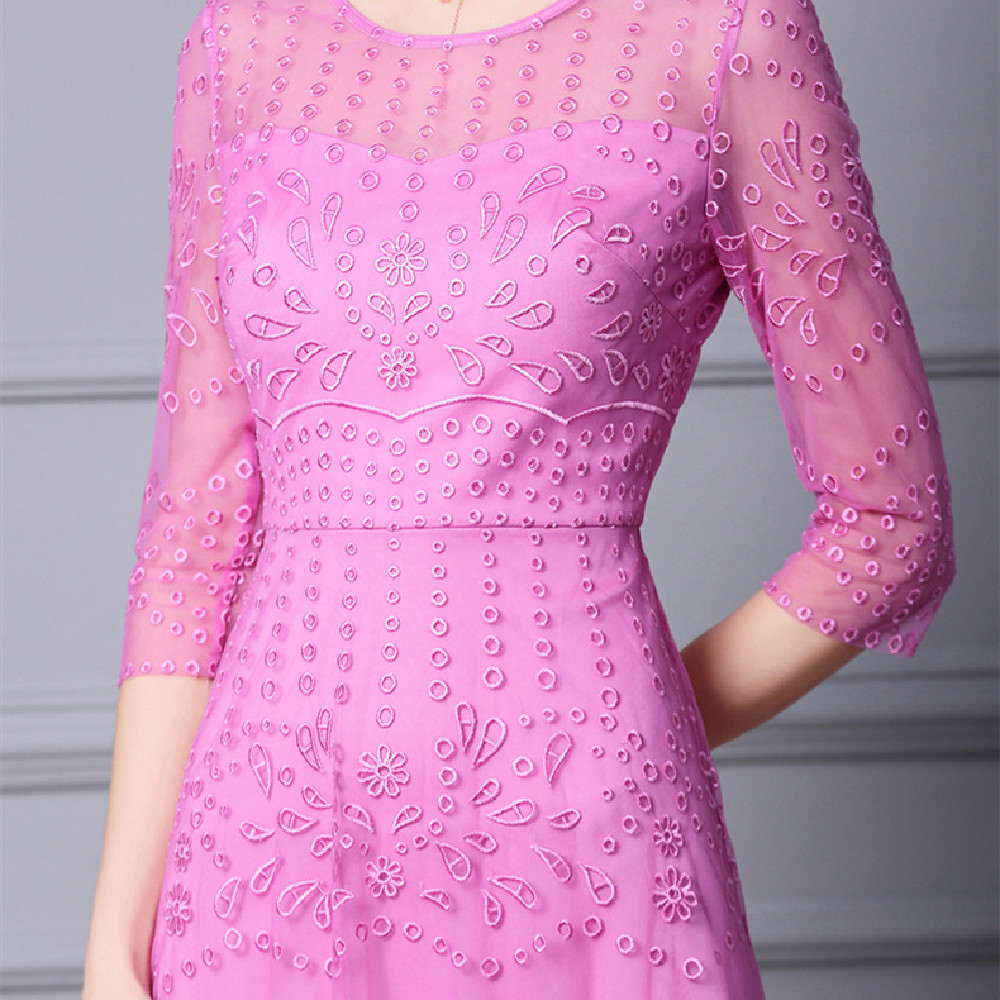 Premium Embroidered Beaded Party Dress Skirt - Image 4