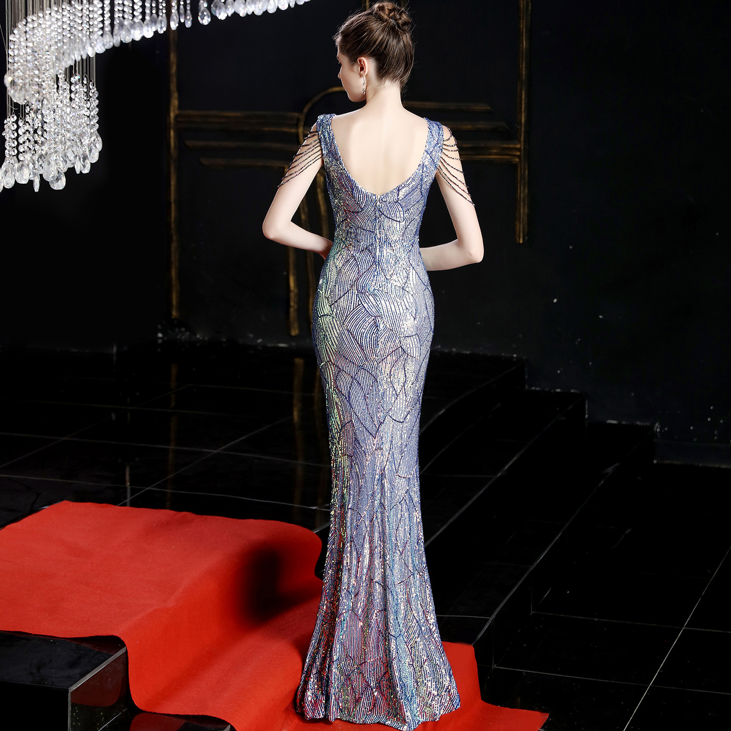 Party dress long banquet slim fit - Image 3