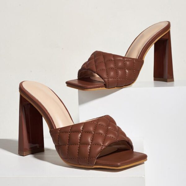 Summer Comfortable Soft Pu Leather Women Mules Slippers