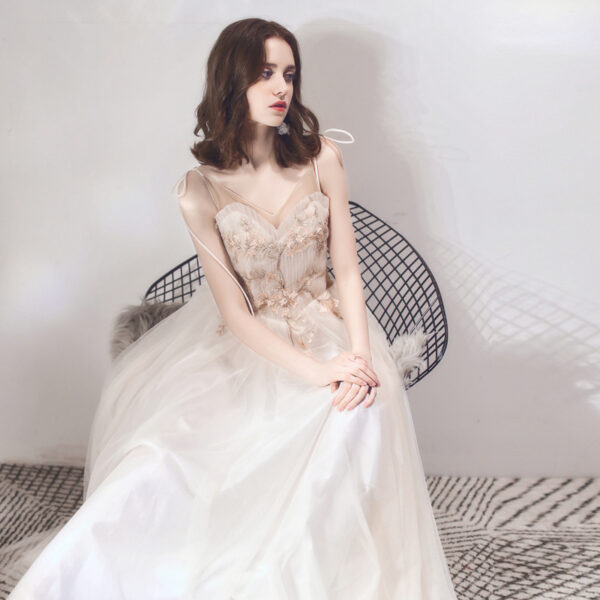 Elegant Solid Color Bridesmaid Dress – Premium Dinner & Party Wear