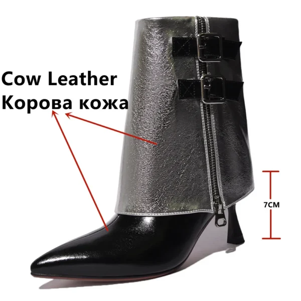 Mixed Colors Thin High Heels Party Office Lady Genuine Leather Shoes