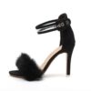 Women Pumps Snake Black High Thin Heels