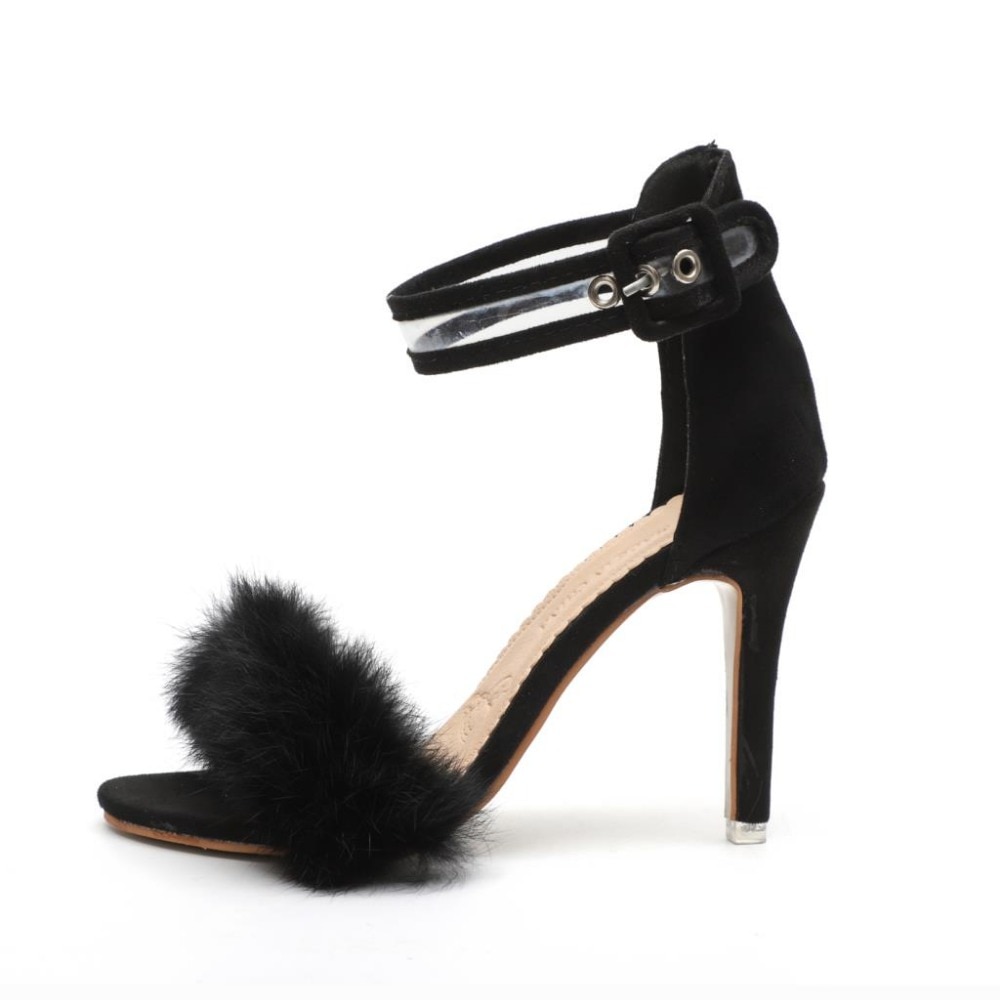 Women Pumps Snake Black High Thin Heels - Image 5