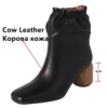Genuine Leather Square Toe Elegant Office Lady Party Shoes