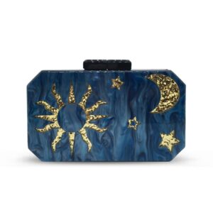 565311694 star moon octagon dinner bag wedding party clutch