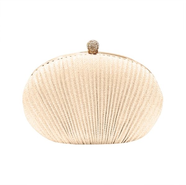 Sparkly Clutch Pleated Handbag – Glitter Evening Bag