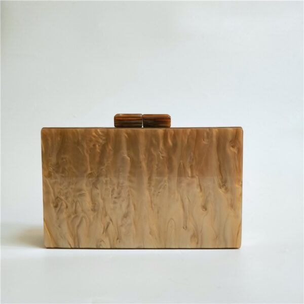 Leaf Vein Acrylic Dinner Bag – Geometric Hard Box Bag