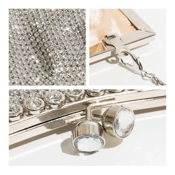 Rhinestone Chain Crossbody Purse – Stylish Beaded Evening Bag