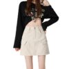 High-Waisted Slim-Fitting Versatile Midi Skirt, Cargo Mini Skirt, A-Line Pencil Skirt