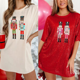 Shiny Sequin Party T Shirt – Women’s Loose Casual Top