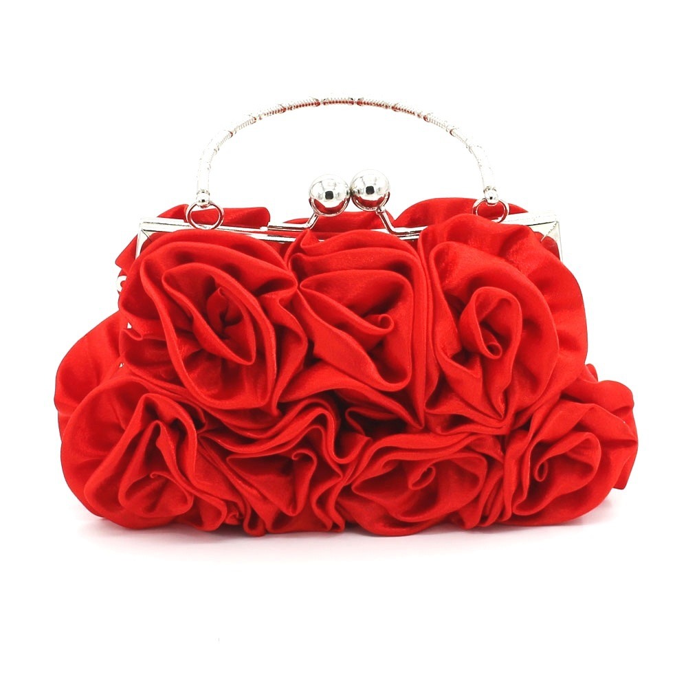 Rose Banquet Evening Bag – Floral Bridal Clutch - Image 7