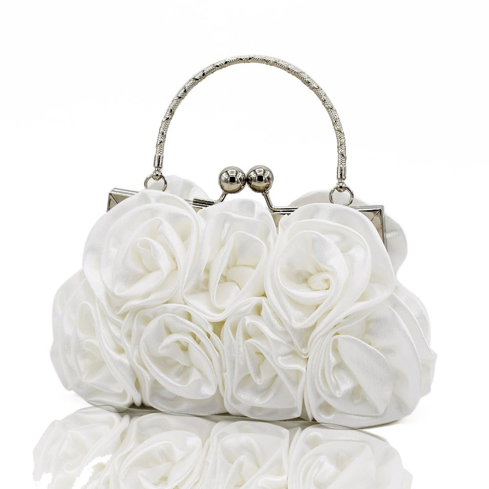 Rose Banquet Evening Bag – Floral Bridal Clutch - Image 9
