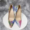 Floral Bling Sequined Women Pointy Toe High Heel Party Shoes