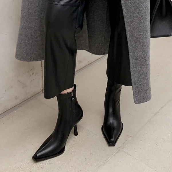 Elegant Thin High Heels Sexy Party Office Ladies Genuine Leather Shoes