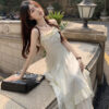Apricot Strapless Ruffled Maxi Dress – Elegant Spring/Summer Chic