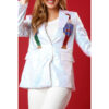 Loose Sequin Blazer for Women – Party Multi-Color Top