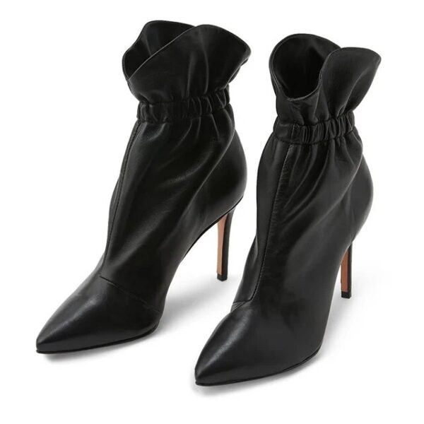 Fashion Retro Point Toe High Elastic Ankle Boots