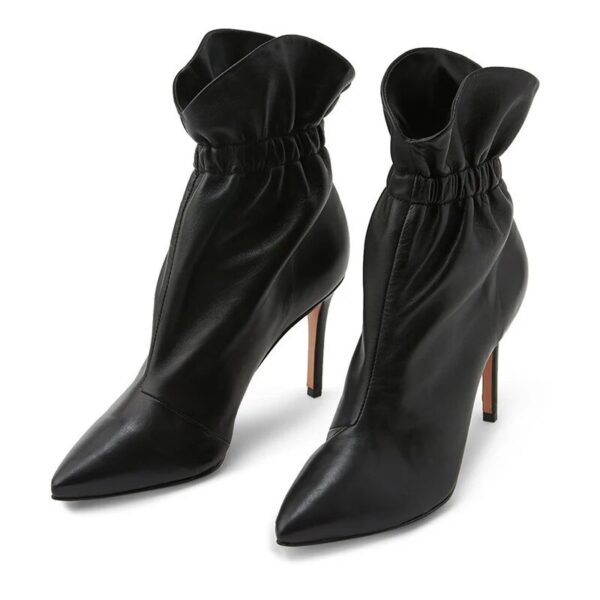 Fashion Retro Point Toe High Elastic Ankle Boots